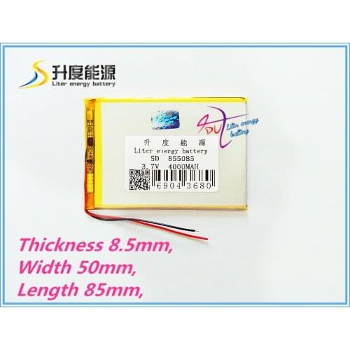 Best battery brand 1PCS Size 855085 3.7V 4000mah 805085 tablet battery For Tablet PCs Digital Product