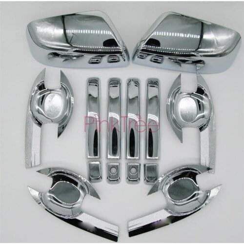 Accesories For ISUZU DMAX 2012 -2018 Chrome Door Handle Cover Door Bowls Review Mirror Cover Car Styling