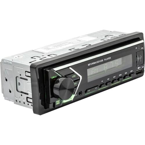 12V Car Bluetooth Stereo MP3 Player Single Din Hands-Free Calling USB/Aux-in/FM Radio Receiver Colorful Lights RCA audio output