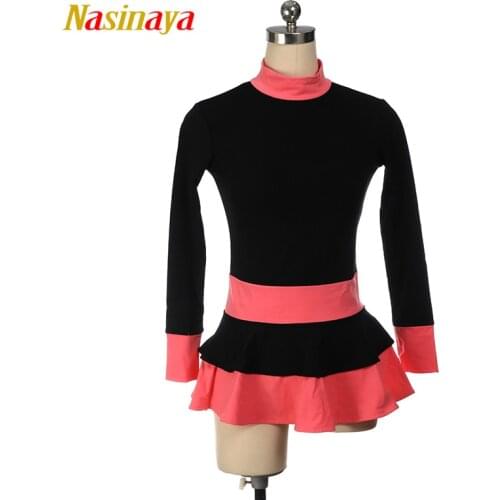Figure Skating Dress Tops with Skirt Ice Skating Skirt for Girl Women Kids training fabric with short fleece no underwear