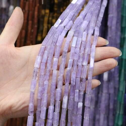 Natural Stone Rectangular Scattered bead agates Amethysts Stone string Beads for Jewelry Making DIY Necklace Bracelet 4x13mm