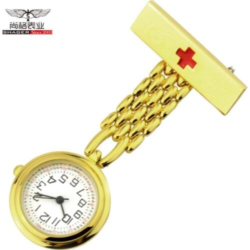 Vintage Nurse Watches Women Pocket Watch for nurse Clip-on Heart Pendant Hang Quartz Watch For Medical Doctor Nurse Watches