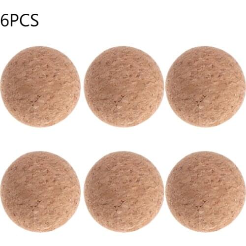 New 6pcs 36mm Table Football Cork Solid Wood Foosball Table Soccer Ball Fussball