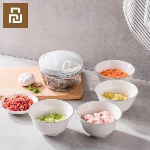 Jordan&Judy 3-blade Hand-stirred Garlic Cooking Machine Manual Twisted Fruit Vegetable Ginger Garlic Chili Easy Clean