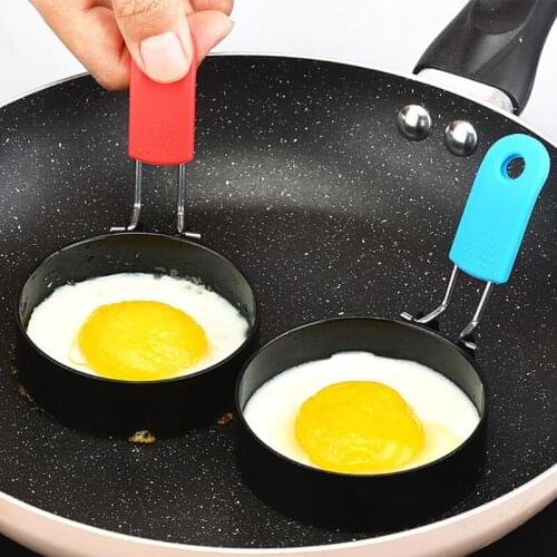 Omelette Ring Round Fried Egg Mold with Anti-Scald Silicone Handle Stainless