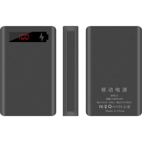 L5 LCD Display DIY 5x18650 Battery Case Power Bank Shell Portable External Box Without Battery Powerbank Protector