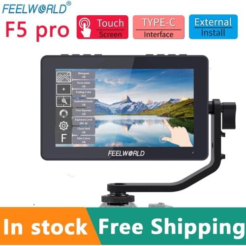 FEELWORLD F5 Pro 5.5 Inch Monitor FOR DSLR Camera r Touch Screen IPS FHD1920x1080 4K HDMI Video Focus Assist for Gimbal Rig