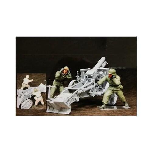 Unpainted Kit 1/35 Artillery Crew winter 2 figure Resin Figure Model Kit Resin Kit Unassambled