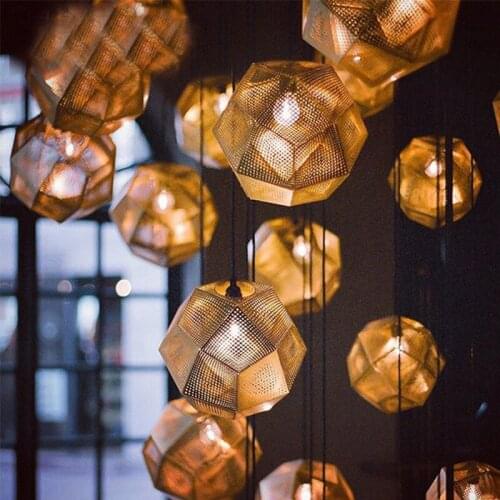 Nordic Geometry Pendant Lights Dining Room Furniture Living Room Decor Hanging Lamps Exhibition Hall Chandeliers Light Fixtures