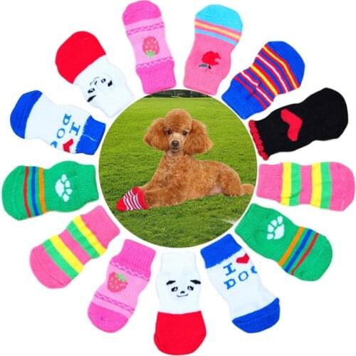 Puppy Dog Socks Rubber Pet Dog Shoe Waterproof Non-slip Dog Rain Snow Boot Sock For Puppy Large Small Cat Dogs Dog Paw Protector