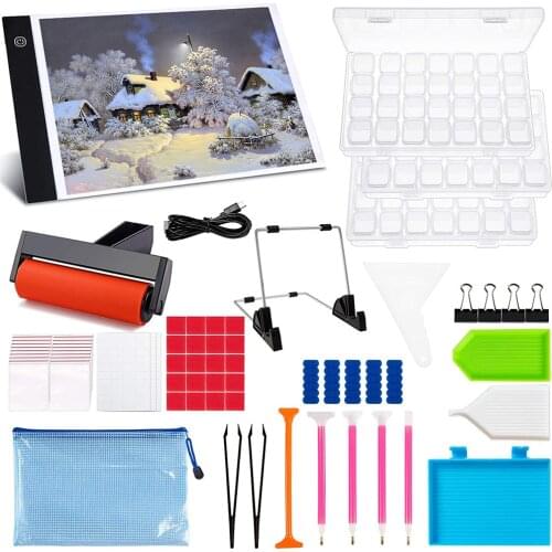 New hot sale A5/A4 Diamond Painting Kits,Dimmable Light Brightness Table Best for Partial & Full Drill Diamond Painting