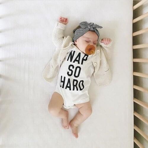Nap So Hard Romper for Newborn Baby Boys Girls Infant UnisexJumpsuit Toddler Long Sleeve Funny Letter Print Outfits