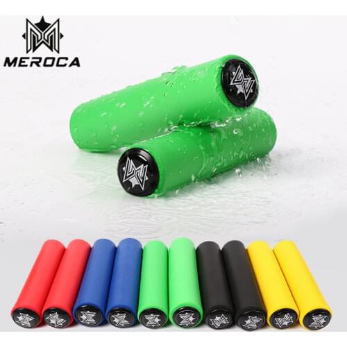 ODI 2pcs Bike Handlebar Grips MTB Silicone Handle Bar Grips Sets Soft Mountain Bicycle Grips End Plug Cycling Accessories Parts