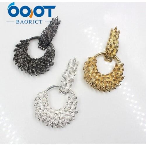 OOOT BAORJCT 1710193,1 piece ,3 color diamond inlaid platypus metal button jewelry accessories DIY material free shipping