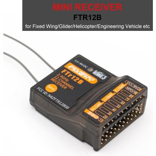 FLYSKY FTR12B 2.4GHz 12CH Receiver for RC Airplane Fixed Wing Glider Helicopter for PL18 NB4 NB4 Lite AFHDS3 Transmitters