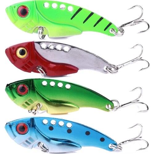 Vibration bait 20pcs fishing lure metal trolling spoon wholesale jig fishing bait 5.5CM 11G 8# hooks hard bait metal blade lures
