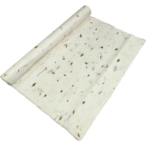 Painting Rice Paper Chinese Half-Ripe Yun Long Xuan Paper Thicken Chinese Xuan Papers with Flower Tea Fiber Rijstpapier