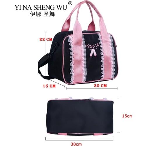 Pink Black Ballet Dance Bags Girls Toddler Ballet Dance Bag Ballerina Girls Cute Bag Lace And Pointe Shoe Embroidery Cute Bag 45