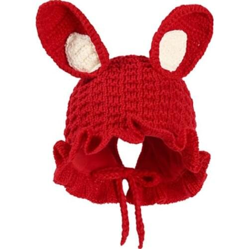 Winter Autumn Baby Cap Hooded Rabbit Warm 3-24 Months Kids Boy Girl Knitted Warm Fashion New Style Baby Caps Infant Clothes