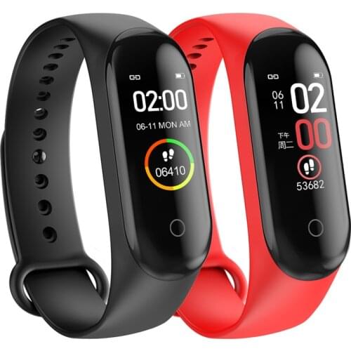 M4 Smart Digital Watch Bracelet For Men Women With Heart Rate Monitoring Running Pedometer Fitness Tracker Bluetooth-compatible