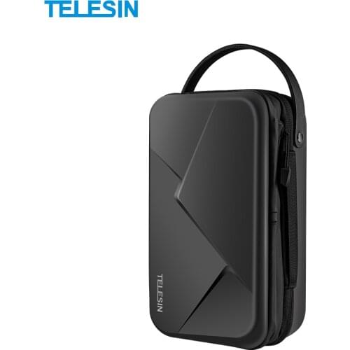 TELESIN Waterproof Action Camera Hard Carrying Case Storage Box for GoPro Hero 5/6/7/8 Black DJI Osmo Action Insta360 One R/ X