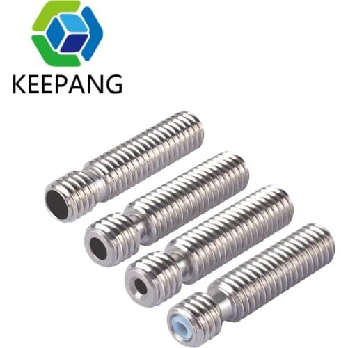 V6 Bowden Direct Heat Break Hotend Throat Stainless Steel All Metal Throat PTFE Tube 1.75 3mm J-head 3D Printer Parts