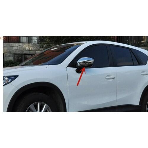 For Mazda CX-3 2017-2019 High-quality ABS Chrome rearview mirror decoration cover anti-rub protection car accessories
