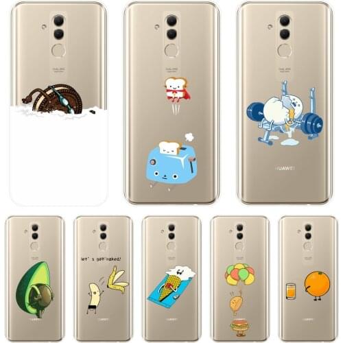 Funny Avocado Banana Kawaii Egg Phone Case For Huawei Mate 20 10 9 Pro Soft Silicone Back Cover For Huawei Mate 7 8 9 10 20 Lite