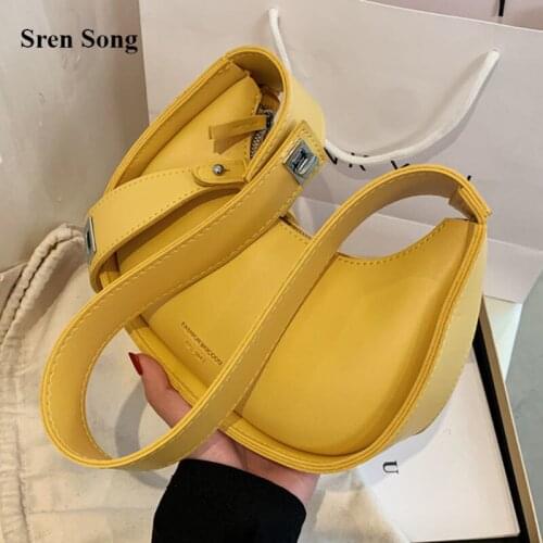 Womens Casual Handbags 2021 New Shoulder Strap Shoulder Crossbody Bags Fashion Zipper Pu Leather Solid Color Messenger Bags