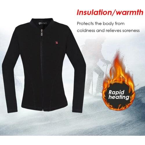 Female Women Winter Jacket Heated Jacket Waterproof Outdoor Zipper Jacket Electric Thermal Clothing Coat for Sports Hiking Shirt