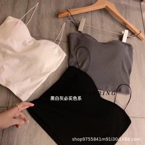 Womens Cotton Underwear Tube Tops Sexy Solid Color Top Fashion Sports Tank Up Female Slim Comfortable Lingerie Sexy Top