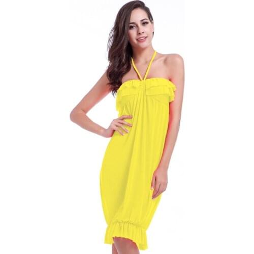 Feminine Small Flounces Mini Ruffles Beach Cover Ups 2020 Transparent Stretch Mesh Dress Sexy Lady Maturen Women Beachwear