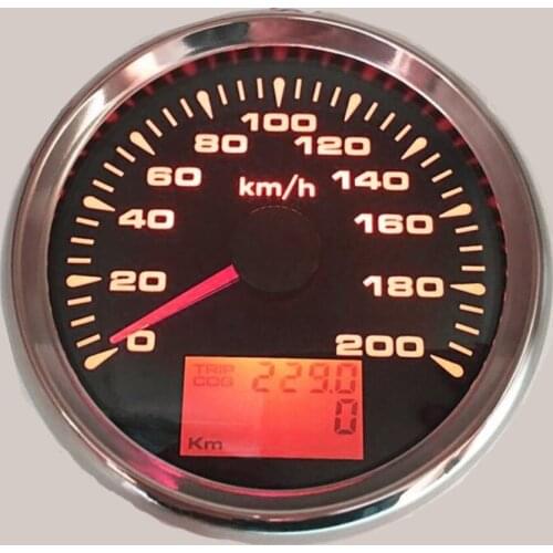 120km/h ,200km/h GPS Speedometer Gauge Boat Car Motor with 7 Color Back light Waterproof Digital Speedometer 9~32V
