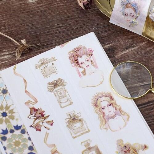 15-40mm*5m Rococo Times Hot Stamping Series Beautiful Washi Tape Children Diy Diary Decoration Masking Tape Stationery Scrapbook