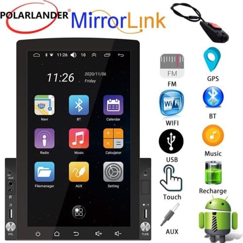 2 Din 10.1" Android 10 Car Radio FM Video Output WiFi Iphone Multi-language GPS Bluetooth D110 Mirror Link 3USB DVR 1G+16G