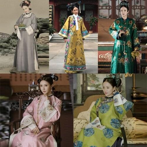 2021 tv series story of yanxi palace hanfu ancient song dynasty palace gorgeous dance dress empress formal derss brocade satin