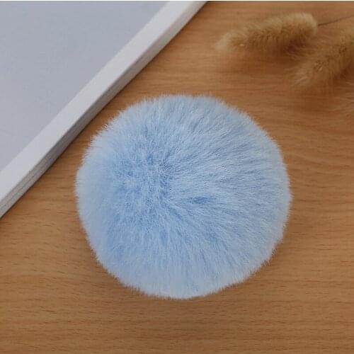 8CM Faux Fur PomPom DIY KeyChain Rabbit Hair Bulb Bag Pom Pom Ball Key Chain Pendant for DIY Jewelry Gift Accessories