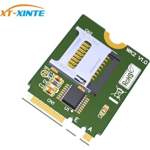 XT-XINTE for M2 for NGFF Key A.E WIFI Slot to for Micro SD SDHC TF Card Reader T-Flash Card M.2 A+E Card Adapter Kit