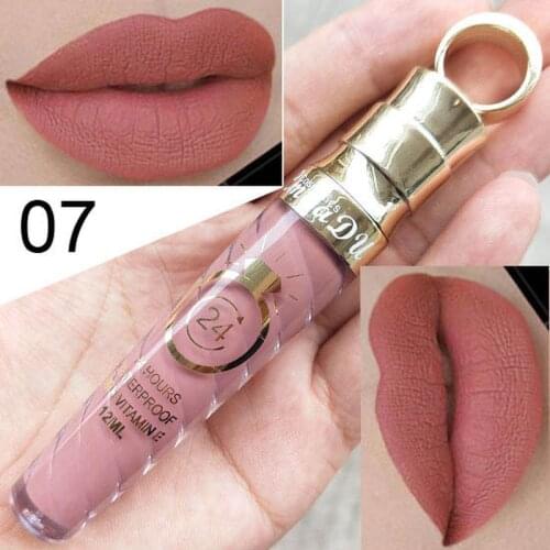 20 Colors Lipstick Waterproof Long Lasting Matte+Shimmer Mental Beauty Lip Gloss Nude Glitter Lip Gloss Beauty Red Lip Tint New