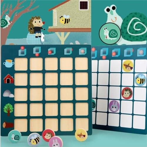 Children Montessori Logic Thinking Boards Games Math Toys Set Animal Direction Cognition Matching Games Educational Wooden Toys