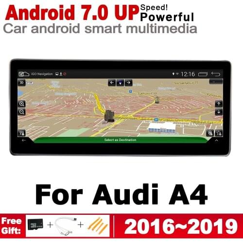 10.25" HD Screen Stereo Android 7.0 up Car GPS Navi Map For Audi A4 8W 2016~2019 MMI Original Style Multimedia Player Auto Radio