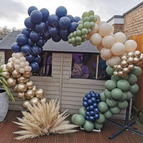 162pcs Navy Blue Balloon Garland Chrome Gold Latex Ballons Arch Kit Wedding Decoration Birthday Globos Baby Shower Party Supplie