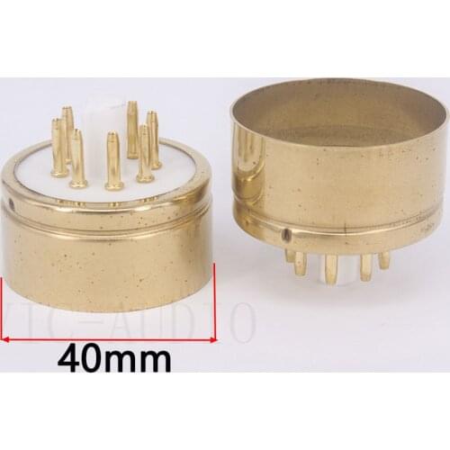 2PCS Ceramic Tube Socket Saver Base 8Pins Electron Tube Gold Plated Tube Base For 6N8 6550 KT88 Vacuum Tube Amplifier Audio DIY