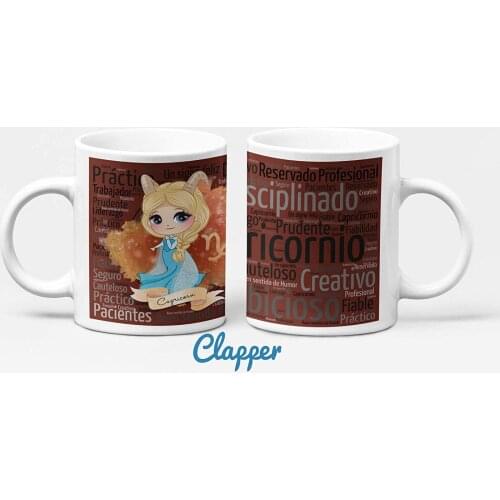 Clapper Cup Horoscope Princesses. Ceramic cup. Original gift (Capricorn)