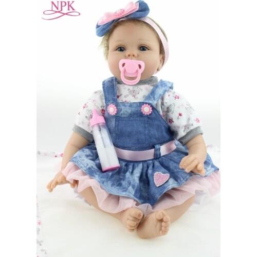 NPK Simulated Doll Reborn birthday Gifts 55cm Reborn girl Baby Silicone Doll Simulation Kid Sleeping Playmate Toys gift for girl