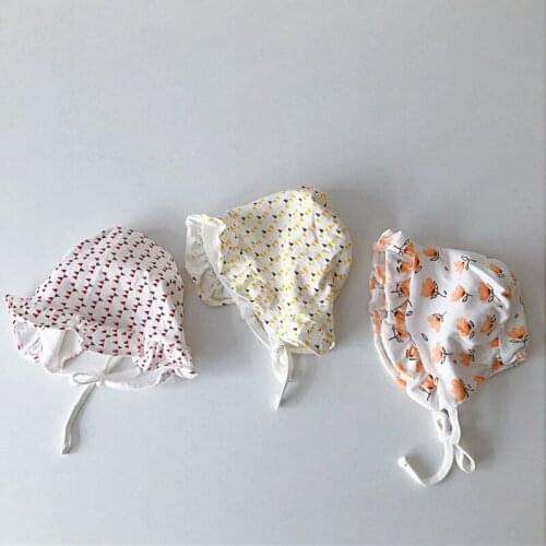 Infant Baby Cute Hat Lace Cotton Childrens Big Brim Hat Sunhat Soft Cotton Flower Bonnet Hat for Newborn Babies Summer