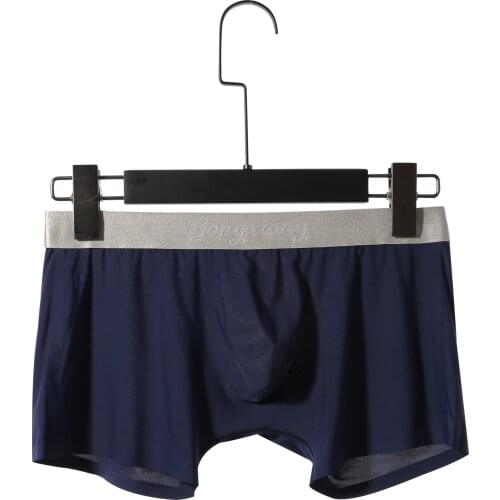 Men Sexy Men Ice Silk Pants Underwear Transparent Smooth Breathable Boxer Seamless Underwear Gay Wear Low Rise
