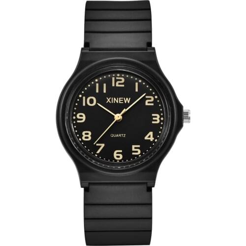 Big Brand Watches Mens Fashion Rubber Band Sutdents Waterproof Sports Quartz Wristwatches Montres de Marque de Luxe Black 9726
