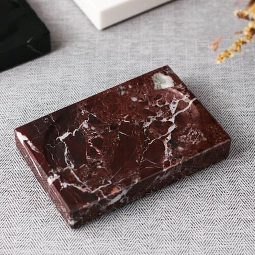 Soap Dishes/Tray Shower Case Marble Household Container Storage Box Bathroom Accessories Square Shape Kitchen Clean Tool