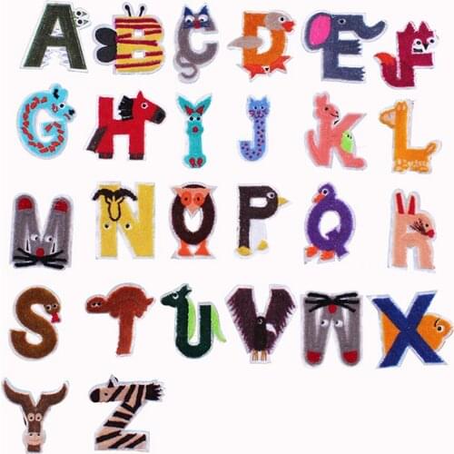 Letter Patch Iron On Patches For Clothing Stripes Badge Sticker On Clothes Patches For Children Backpack DIY Applique For Crafts